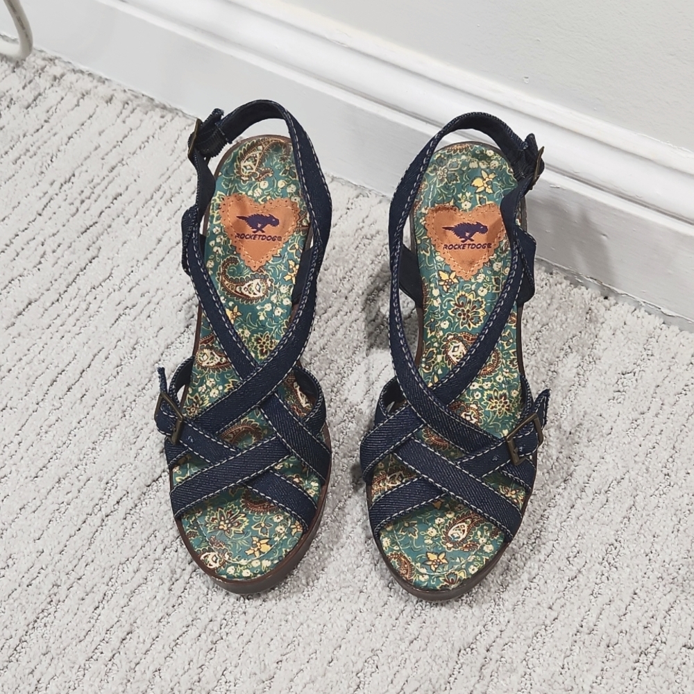 Jean Heeled Sandals